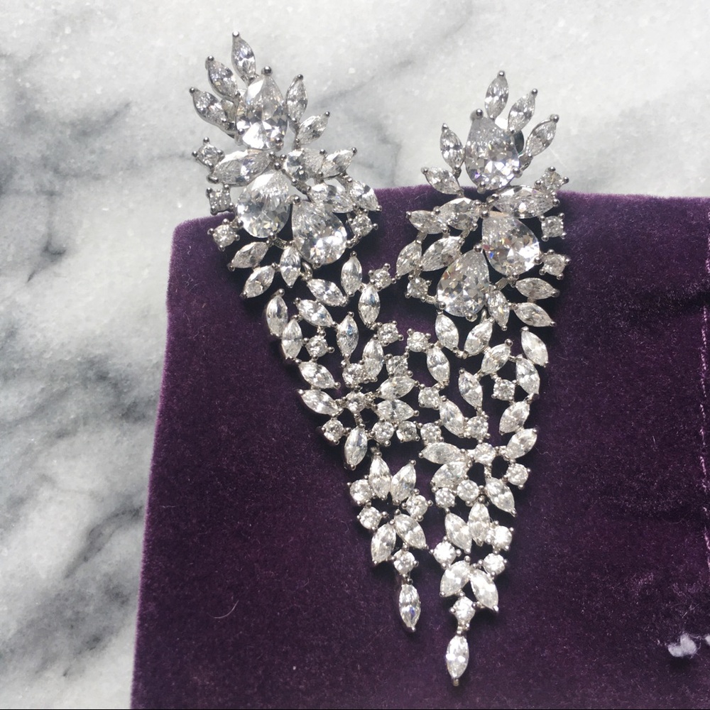 rhinestone statement earrings